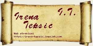 Irena Tepšić vizit kartica